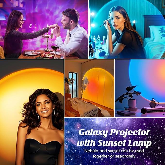 Galaxy Projector for Bedroom, Light Projector with Timer and Remote, Nebula Ceiling Night Light for Kids Adults, Room Decor, Christmas Gifts