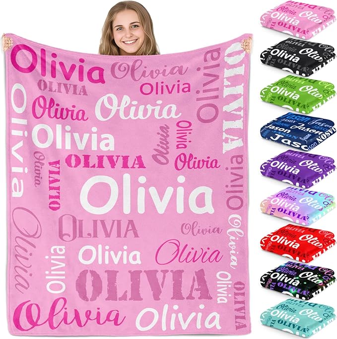 Gudina Personalized Name Blankets and Throws