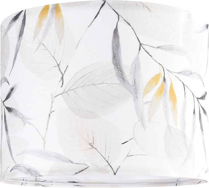 Set of 2 Drum Lampshades Printed Lamp Shades - 13" x 13" x 10" - Ideal for Table & Floor Lamps Natural Linen- Hand Crafted - Farmhouse Decor - Assembly Required By GO&SO