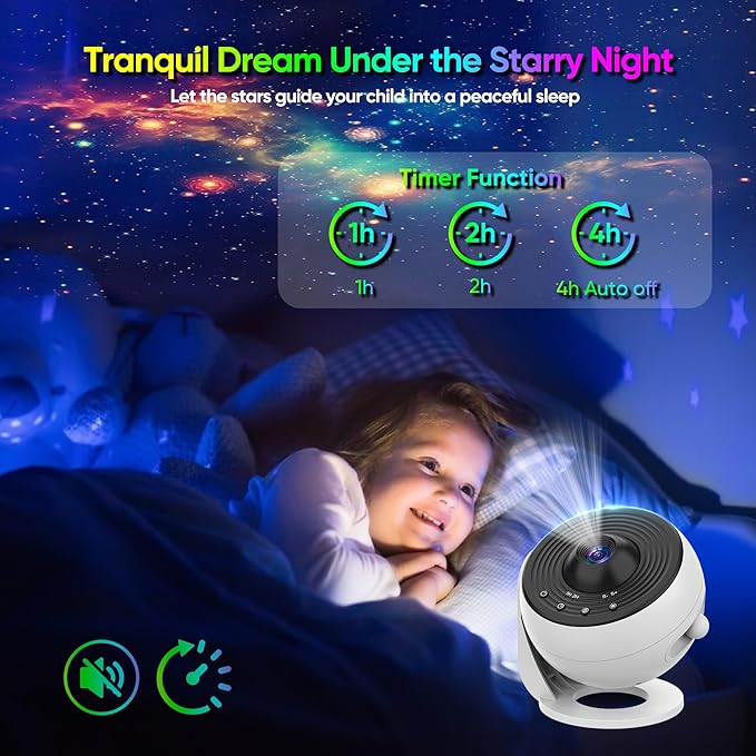 Star Projector, Upgraded 13 in 1 HD Planetarium Galaxy Projector for Bedroom, 360° Rotating Star Projector Galaxy Light with Adjustable Knob and Timer for Kids, Ceiling, Gifts, Room Decoration
