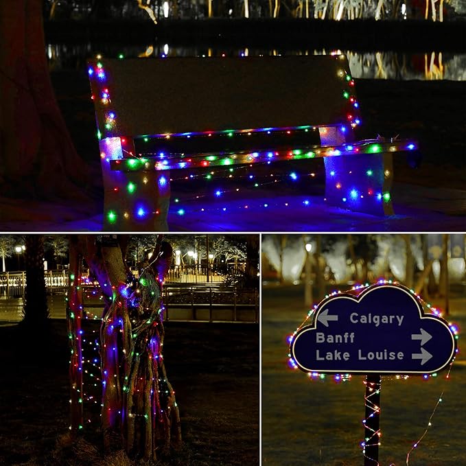 Led Fairy Lights Battery Operated, 4 Packs Mini Battery Powered Copper Wire Starry Fairy Lights for Bedroom, Christmas, Parties, Wedding, Centerpiece, Decoration (5m/16ft Multi-Colored)