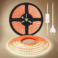 LED Lights 6.56 ft AC 120V Hardwired LED Strip Lights 2M SMD 2835 LED Tape Light Flexible White LED Strips 4000K 110 Volt with ON/Off Switch (White, 6.56ft)