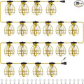 LEDIARY 200FT Construction String Lights, 20 Bulbs 200W 21000LM Work Lights with 20 Medium Base Sockets, Linkable Temporary Construction Lighting for Job Site Workshop Basement