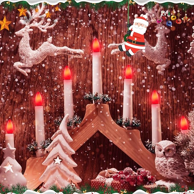 25 Pack C7 Red Replacement Bulbs, Christmas Light Bulbs Vintage Ceramic Opaque Red Bulbs for Indoor Outdoor Decoration Christmas Party String Lights, 5W Incandescent Night Lights, E12 Candelabra Base