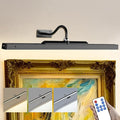 24 Inch Picture Light - Black Battery Operated Wireless Wall Sconce with Remote & Timer for Paintings, Gallery, Mirror & Artwork
