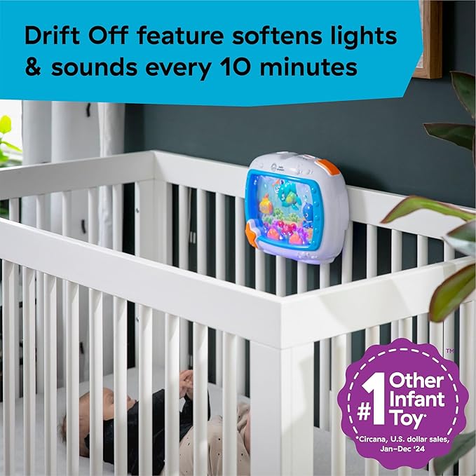 Baby Einstein Sea Dreams Soother Musical Crib Toy and Sound Machine, Newborn and up