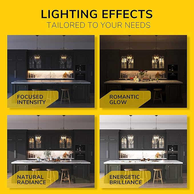 GETINLIGHT 18-inch 3 Color Levels LED Under Cabinet Lighting, Hardwired or Plugged-in, Selectable White 2700K/3000K/4000K, Dimmable, Brushed Nickel Finished, IN-0210-2-SN