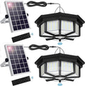 Solar Shed Light Indoor Outdoor 288LED 360°Lighting Solar Lights Work in Daytime with Remote Control, Waterproof Solar Gazebo Lights with Motion Sensor/5 Modes for Home Shed Garage Barn