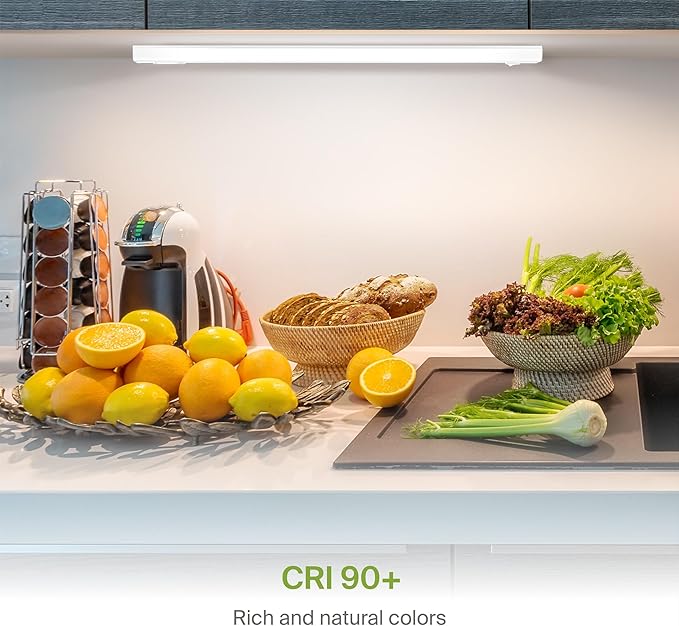 ASD 12 Pack 32 Inch Hardwired LED Under Cabinet Lights, On/Off & 5CCT Switch 2700K-5000K, 16W 1436LM CRI90+, Direct Wire Low Profile Linkable Fixture, Dimmable Under Counter Kitchen Lighting, White UL