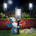 Solar Pathway Lights Outdoor Waterproof 4 Pack Upgraded Solar Walkway Landscape Lighting Outside Driveway Lights,Auto On/Off for Yard Lawn Patio (Cool White)