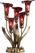 RIVER OF GOODS 20" H Hand Blown Glass 5 Calla Lily Uplight Accent Lamp