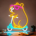 Capybara Neon Sign Animal Shape Led Capybara Neon Light for Wall Decor Dimmable Led Light Neon Sign for Children's Room Party Decor Birthday Gift for Kids
