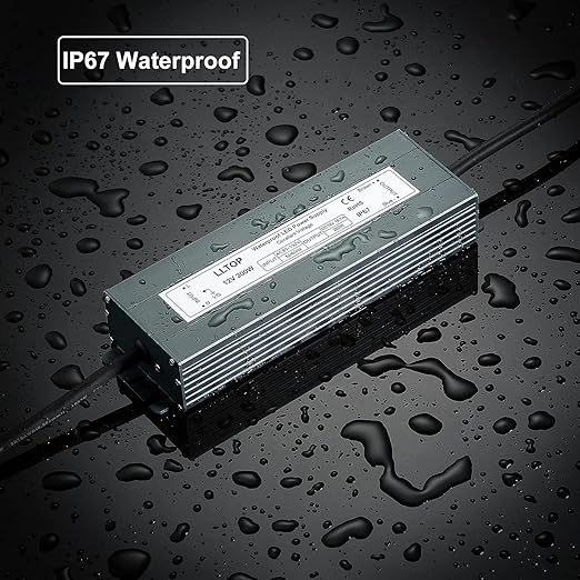 Low Voltage Transformer 200 Watts Waterproof IP67 Power Supply 90-130V AC to 12V DC 16.7A LED Driver Converter Power Adapter for Indoor Outdoor LED Lights