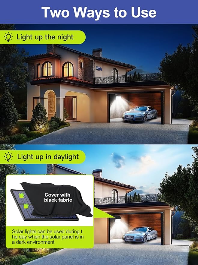 Solar Flood Lights Outdoor, [268LED/7M/5modes] Solar Motion Lights Outdoor, Remote Solar Lights Outdoor Solar Lights, 2200mAh Solar Outdoor Lights, IP65 Solar Lights Outdoor Waterproof for Garage,Yard