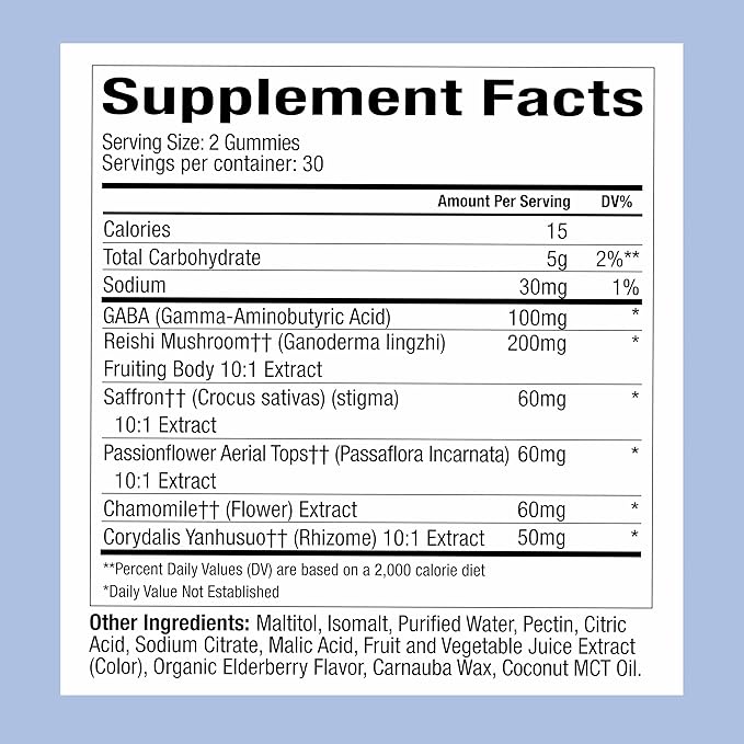 Plant People WonderSleep Mushroom Gummies Supplement for Sleep, No Melatonin with Reishi Super Mushrooms, Wild Elderberry Flavor, No Sugar (60 Count)