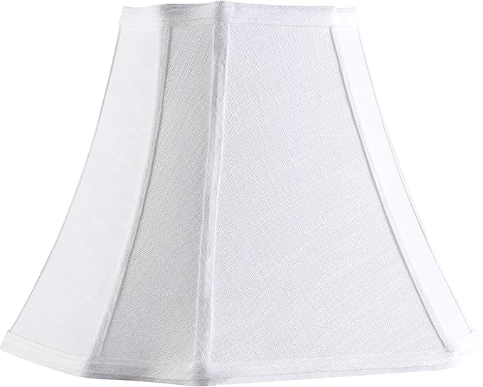 GOSO 13.2 Inch Off White Square Cut Corner Lamp Shade for Table Lamps,Floor Lamp, 6.5x13.2x10.6", Natural Linen, Replacement Lampshades Octangonal, Modern Lamps for Bedroom,Easy Assembly (1 Pc)