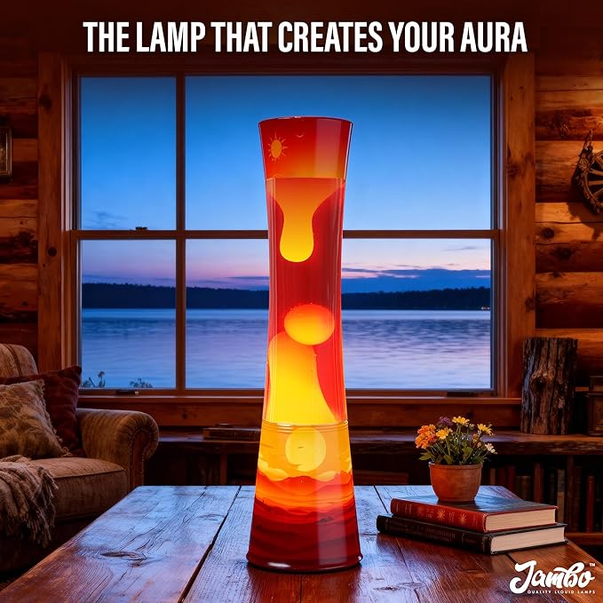 JAMBO 15.5" The Upgraded Motion Lamp, Sunset Decal Motion Light, Beautiful Home Decor, Living Room Bedroom Lamp, Relaxing Nightlight for Teens, Kids & Adults