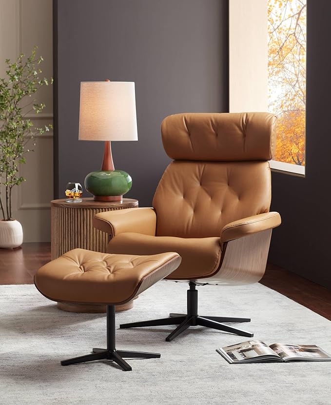 360 Lighting Andi 25" High Mid Century Modern 3-Way Table Lamp Green Ceramic Wood Finish Single Fabric White Shade Living Room Bedroom Bedside Nightstand House Office Home Reading Colors May Vary