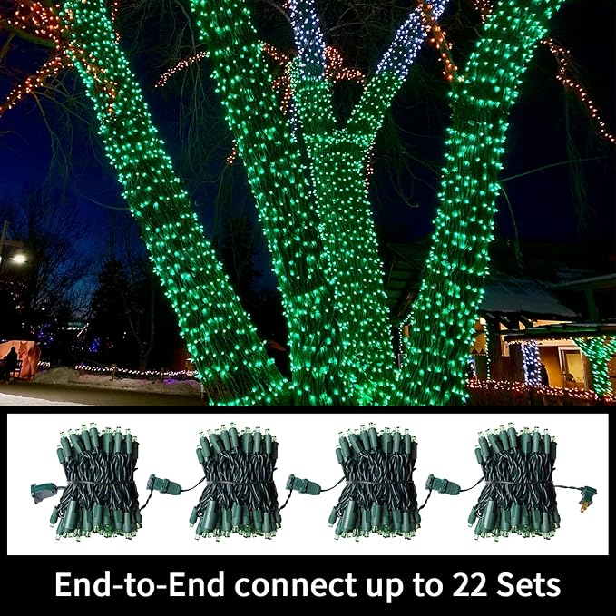 LAMPHOME 100 Count St. Patrick's Day Mini String Lights - 21.6FT LED Christmas Lights, Mini led Lights for Indoor Outdoor Home Holiday Party Wedding Independence Day Decoration