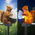 Upgraded Solar Garden Lights Outdoor Decor, Solar Squirrel Stake Lights Colorful LED, IP65 Waterproof Squirrel Decorative Lights, for Yard Patio Garden Lawn Decoration