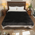 Electric Heated Blanket Throw Size - 50"x60", Soft Flannel Heating Blanket, 4 Heating Levels, 3 H Auto Shut Off, Breathable Warm and Washable for Sofa, Dark Grey