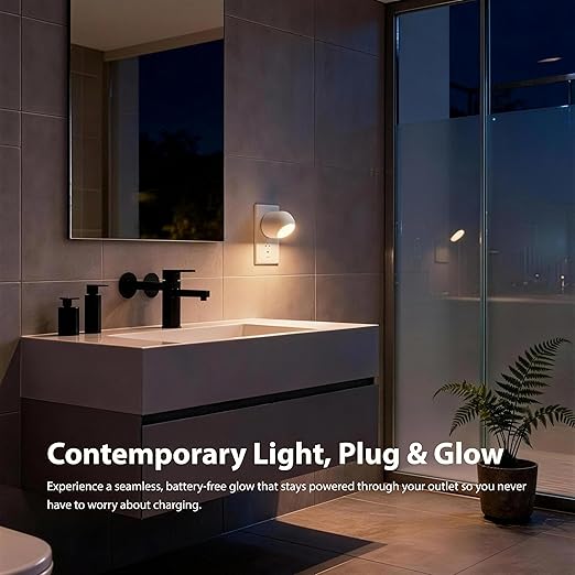 Mini LED Night Light Plug-in Smart Sensor Directional Lamp with 360° Adjustable Head Auto On Off Dusk to Dawn Lighting Energy Saving Bedside Wall Light (Warm White, 4 Pack)