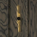 Ozarke Elles Minimalist LED Light Sconce, Modern Linear Wall Lamp, Black, Gold, Warm White, Cold White, UL Listed (Cold White 6000k - Dimmable, 25 inches Black Circle - Gold Bars)