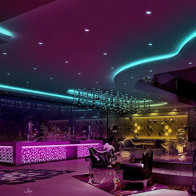 DAYBETTER Led Strip Lights 200ft, RGB Led Light Strip with 44 Keys Remote Controller, Color Changing Led Lights for Bedroom 100 ft of 2 Rolls