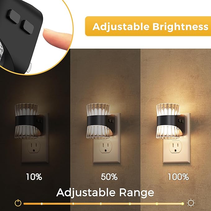 L LOHAS LED Night Light, Modern Night Lights Plug into Wall, 3000K/4000k/5000K Adjustable Color Temperature Night Light,Dimmable Nightlights with Dusk to Dawn Sensor for Rooms Bathroom Hallway