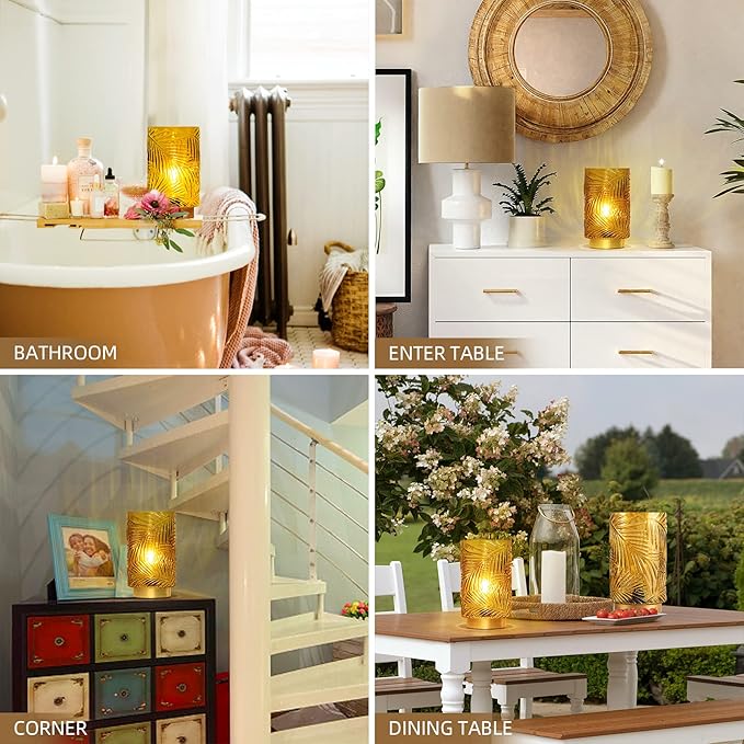 Battery Operated Table Lamp, Cordless Lamps for Home Decor, Battery Powered Nightlight with LED Bulb with Timer, Decorative Lights for Living Room Bedroom Tabletop Entryway Centerpiece Gift(S Yellow)