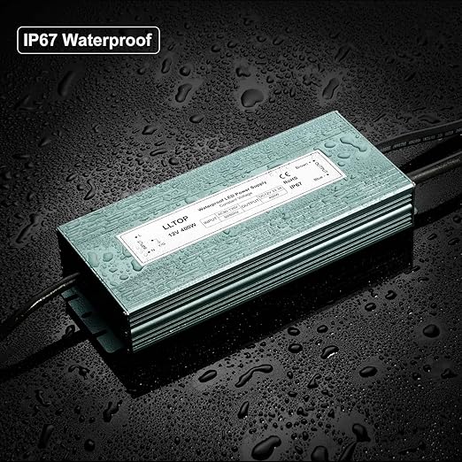 LED Driver 400 Watts 110V/120V AC to 12V DC 33.3A Power Supply Waterproof Low Voltage Transformer Converter for Indoor Outdoor LED Lights