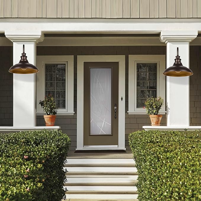 Exterior Farmhouse Barn Light, 3PCS Dusk to Dawn Outdoor Lighting, 16 Inch Vintage Outside Garage Lights Fixtures for Patio Frontdoor Entryway Doorway