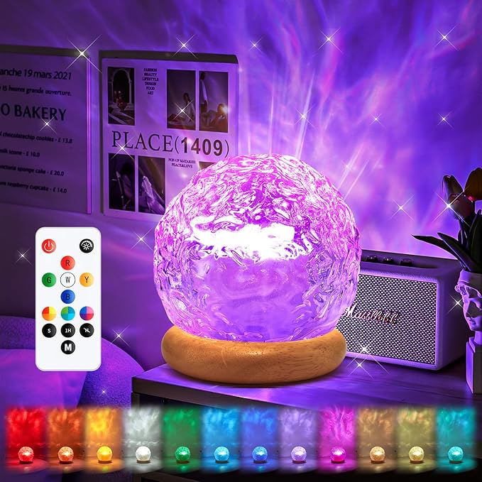 Mood Lighting for Bedroom,216 Modes Ambient Lighting,3-in-1 Sunset Light & Ocean Wave & Northern Lights Projector,Remote & USB Control Room Lights for Bedroom,Aesthetic Room Decor for Teen Girls Gifts