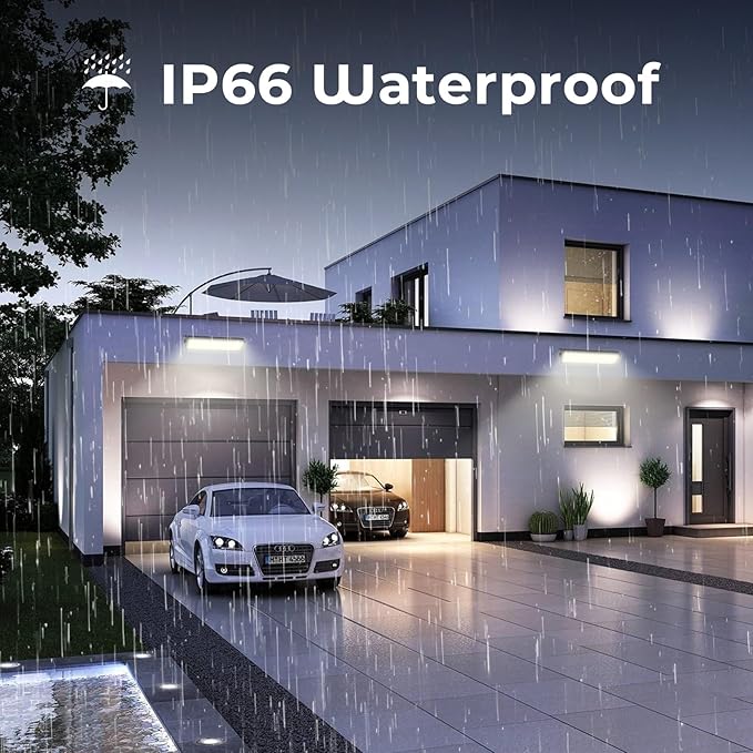 100W LED Shop Lights, 14000LM 6000K Plug in Garage Light with 6FT Power Cord, IP66 Waterproof Work Light for Garage, Outdoor, Workshop, Yard, Warehouses, Carport, Indoor