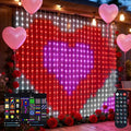 Dazzle Bright Smart Curtain Lights, 400LED 6.6FT x 6.6FT Color Changing Valentine's Day Christmas Lights with Remote & APP, Dynamic DIY Fairy String Lights for Indoor Outdoor Bedroom Decorations