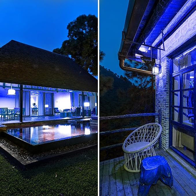 Blue Light Bulbs - [ 4 Pack ] - 9W（60W Equivalent） E26 Base LED Colored Light Bulb for Festivals Party Christmas Bar Events Home Decor
