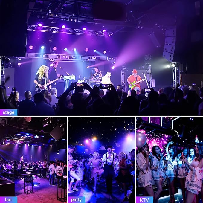 BETOPPER Stage Lights for Parties, 54x3W LED Par Light RGB, 5600Lumens DMX DJ Lights Sound Activated,Strobe Wash Lighting for Party, Wedding, Club, Concert and Festival