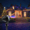 Outdoor Christmas Projector Lights, Outdoor Garden Lights, Featuring Red, Green, and Blue Stars Accents, IP65 Waterproof. Ideal for Holiday Celebrations, Parties, and Garden Decorations.