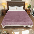 Electric Heated Blanket Throw Size - 50"x60", Soft Flannel Heating Blanket, 4 Heating Levels, 3 H Auto Shut Off, Breathable Warm and Washable for Sofa, Purple
