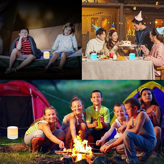 Nursery Night Light for Kids, USB Rechargeable Small Desk Lamp,13 RGB Colors & 4 Brightness & 1 Remote, Touch Bedside Cordless Table Lamp, Portable Night Lamp for Bedroom Living Room Home (White)