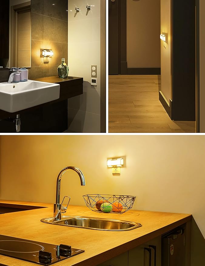 Super Bright Night Light, LOHAS Night Lights Plug into Wall [2 Pack], 0-250LM LED Night Light with Light Sensor, 2W Dimmable Nightlight, Soft White 3000K for Bathroom, Adults Kids Room, Stairway