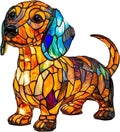 Corgi Lamp & Dog Breed Night Lights - Stained Resin Tabletop Lamp with Warm Ambient Glow, Vintage Animal Decor for Bedroom/Office, Dachshund