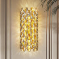 Crystal Wall Sconces,Modern Gold Wall Light Fixtures,Luxury Indoor Wall Lamp,Vanity Wall Mount Lamps for Living Room,Bedroom,Bathroom,Bedside,Hallway,Stairway