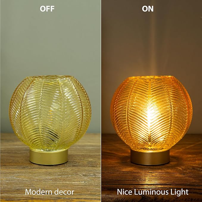 Battery Operated Lamp with Timer, Table Lamp Small Cordless Lamp Battery Powered, Decorative Table Lamps for Living Room Bedside Kitchen Bath Room-Gold