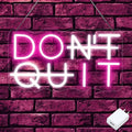 Don't Quit Neon Wall Sign, DO IT Led Neon Lights Party Decorations, Adjustable USB Powered with Plug Neon Signs for Office Room, Gym Room, Man Cave, Gamer Room Decor (Pink&White)