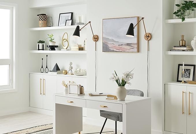 Kichler, Sylvia 1 Light Wall Sconce in Black and Natural Brass, 52486NBRB
