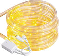 Waterproof LED Rope Lights, Connectable & Flexible with 8 Modes, Outdoor Lighting for Deck, Garden, Pool, Patio & Christmas Decor (Warm White, 50ft)