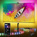 TV Backlight LED 15ft - TV Backlight Sync to Screen PC Monitor for 55-75 Inch RGB LED Strip Lights Cuttable with Sensor Smart App Control Game & Music Sync Color Changing Light for Home Decor
