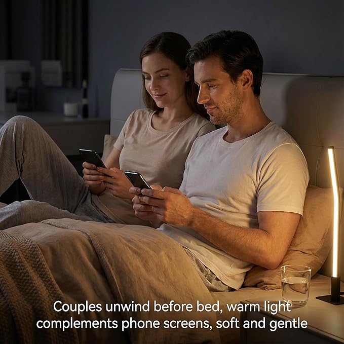 LED Desk Lamp,Stepless Dimmable Bedside Lamps with 3 Color Temperature,Modern Nightstand Light,Touch Lamp for Bedroom,Living Room,Corner,Gift,Black,6W
