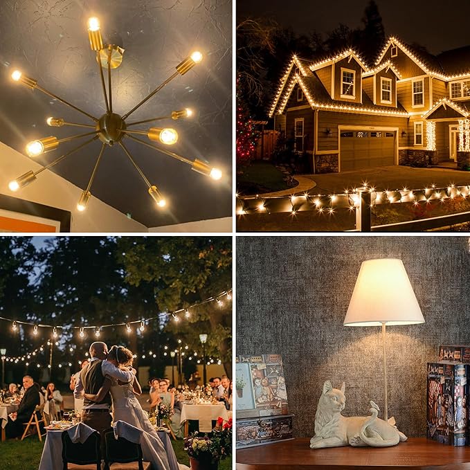 G40 LED Low Watt Light Bulbs Warm Glow E26 Amber 1W 10 Watt Light Bulb,Low Lumen Light Bulb Small Edison Short Decorative Dim Light Bulbs for Lamp,Bedroom,Warm White 2200K 100LM,Non Dimmable,15PACK